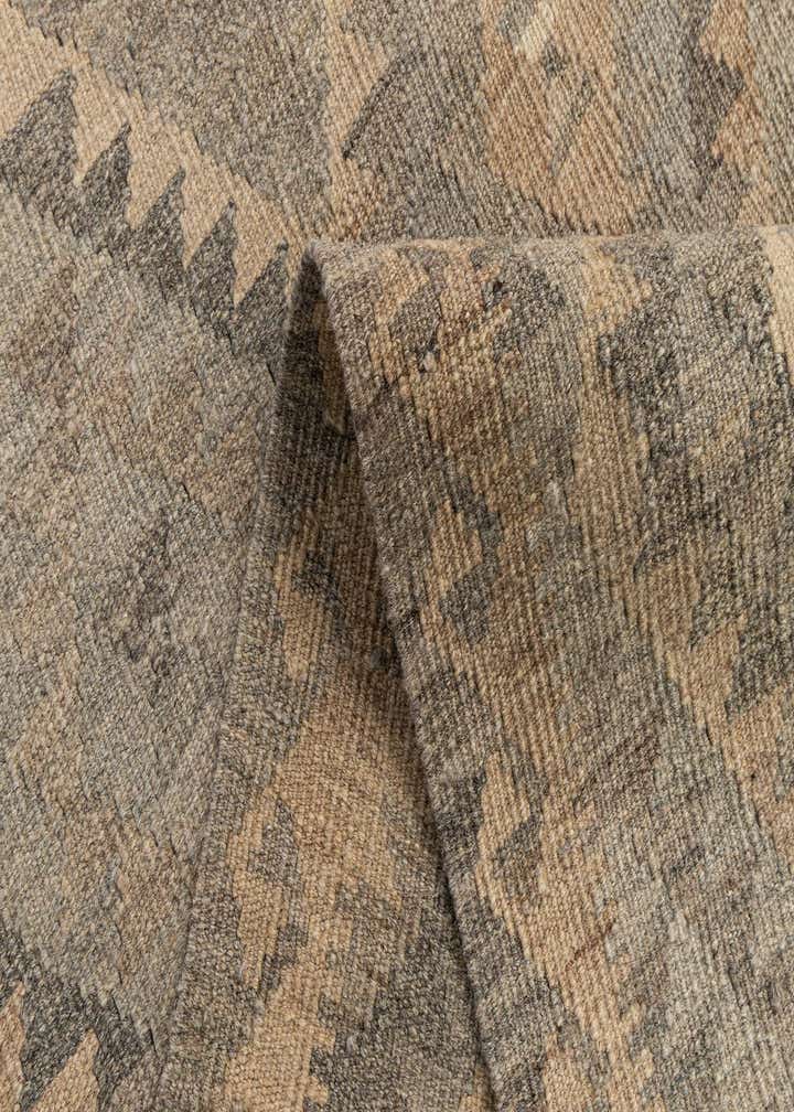 2' 9 x 9' 9 Hand Woven Kilim Maymana Wool Runner Rug