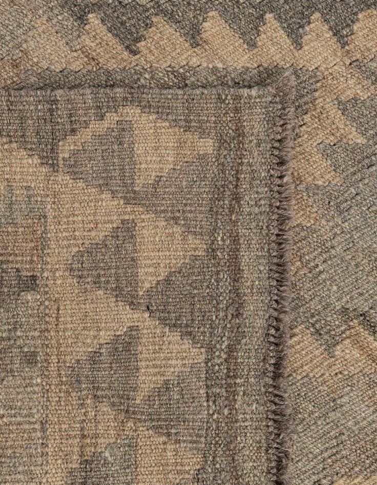 Detail image of 2' 9 x 9' 9  Hand Woven Kilim Maymana Wool Runner Rug
