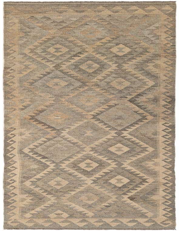 2' 9 x 9' 9 Hand Woven Kilim Maymana Wool Runner Rug