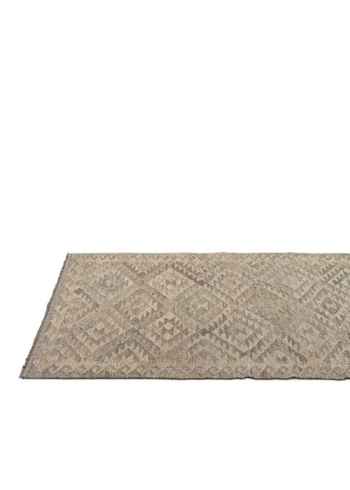 2' 9 x 10' 2 Hand Woven Kilim Maymana Wool Runner Rug