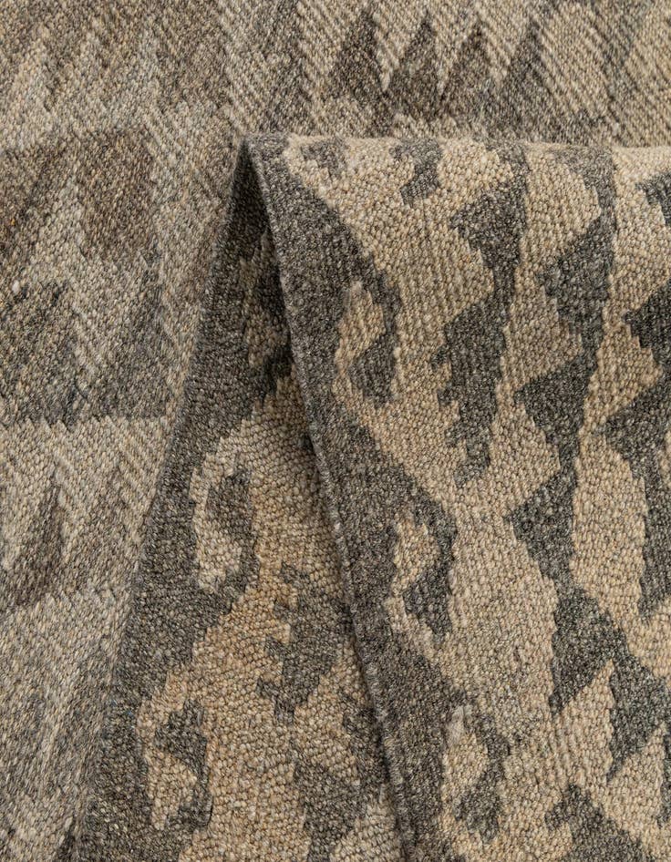 Detail image of 2' 9 x 10' 2  Hand Woven Kilim Maymana Wool Runner Rug