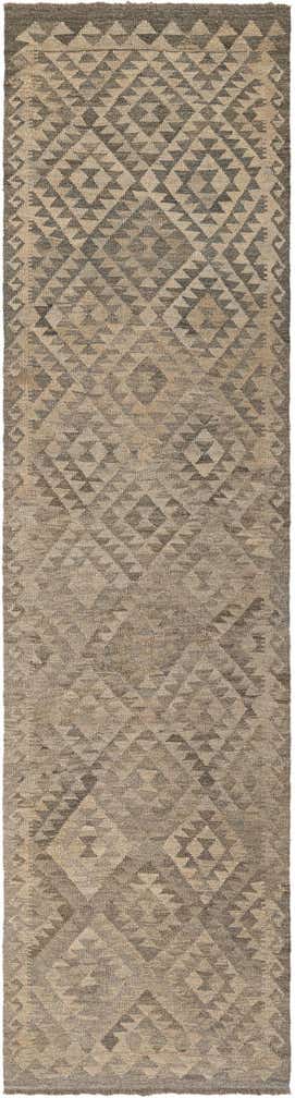 2' 9 x 10' 2 Hand Woven Kilim Maymana Wool Runner Rug