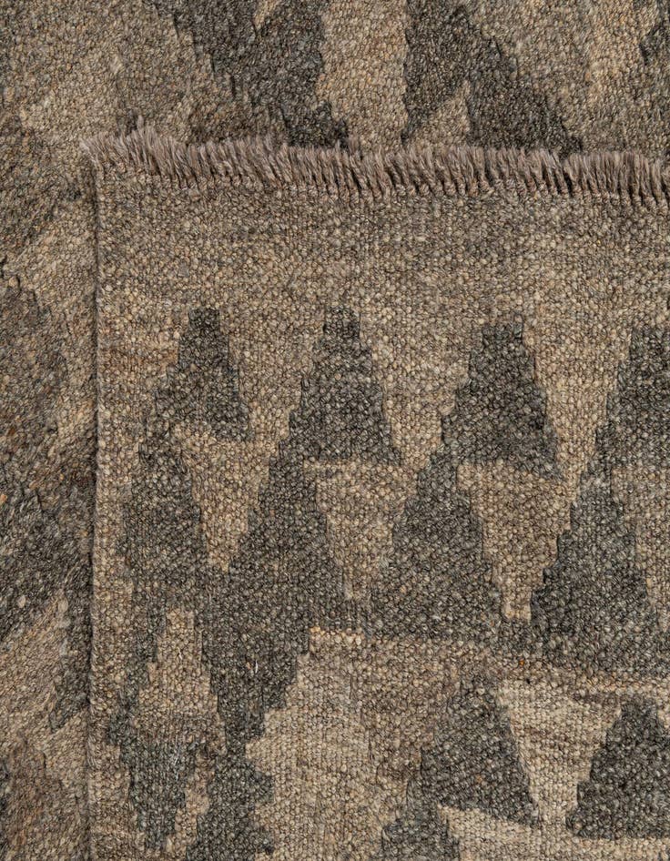 Detail image of 2' 9 x 9' 9  Hand Woven Kilim Maymana Wool Runner Rug