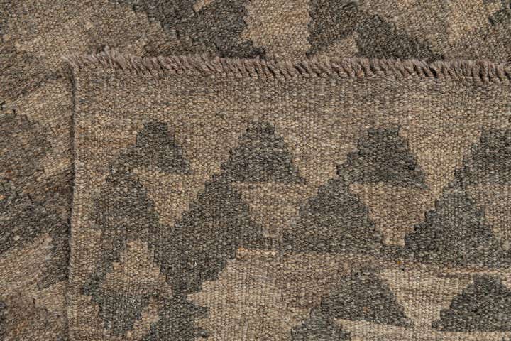 2' 9 x 9' 9 Hand Woven Kilim Maymana Wool Runner Rug