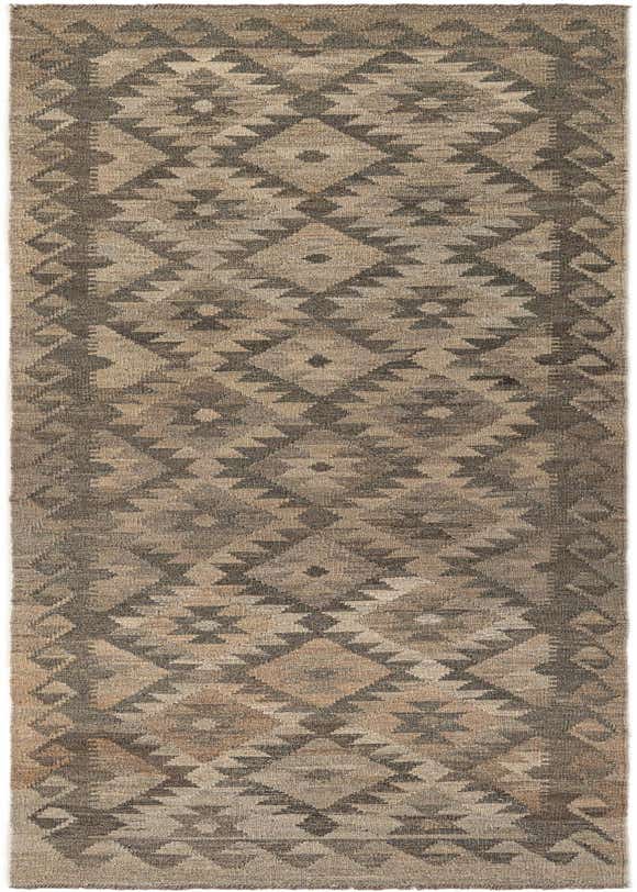 2' 9 x 9' 9 Hand Woven Kilim Maymana Wool Runner Rug