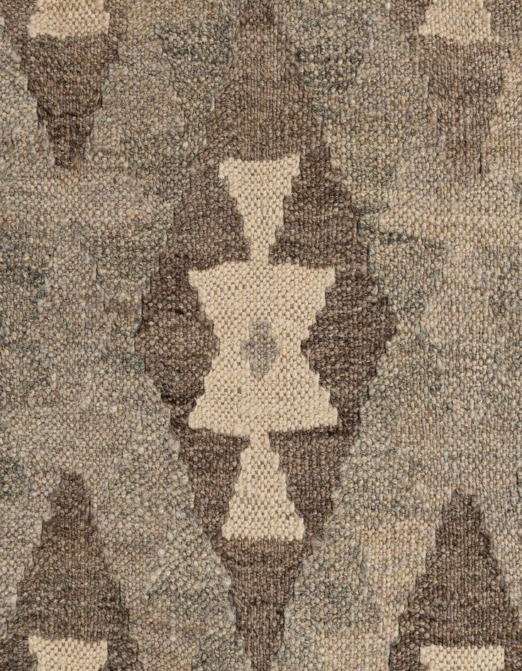 Detail image of 2' 11 x 9' 8  Hand Woven Kilim Maymana Wool Runner Rug