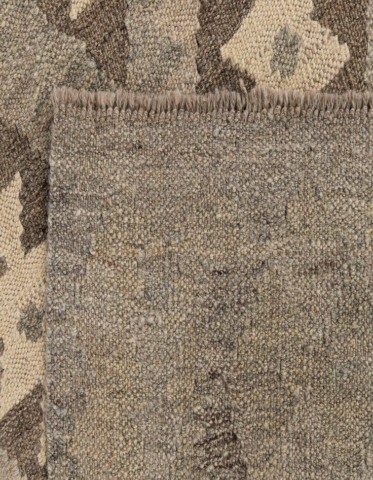 Detail image of 2' 11 x 9' 8  Hand Woven Kilim Maymana Wool Runner Rug