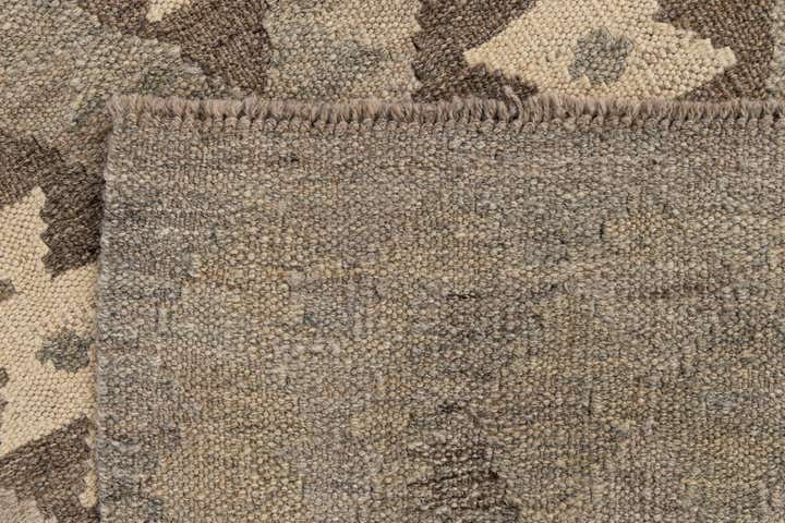 2' 11 x 9' 8 Hand Woven Kilim Maymana Wool Runner Rug