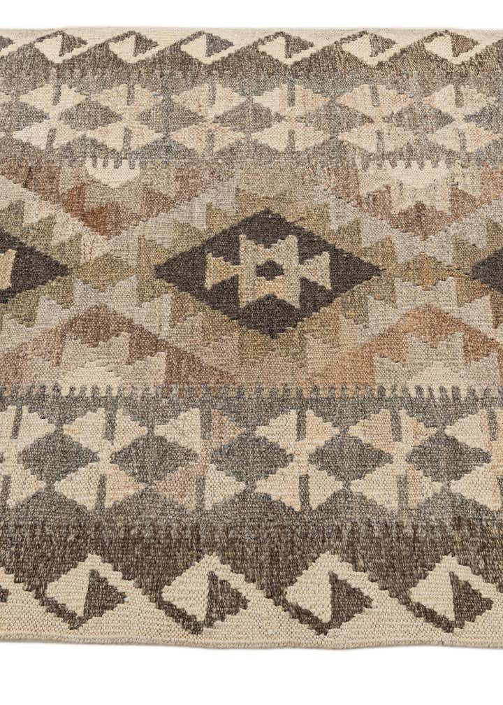 2' 8 x 9' 6 Hand Woven Kilim Maymana Wool Runner Rug