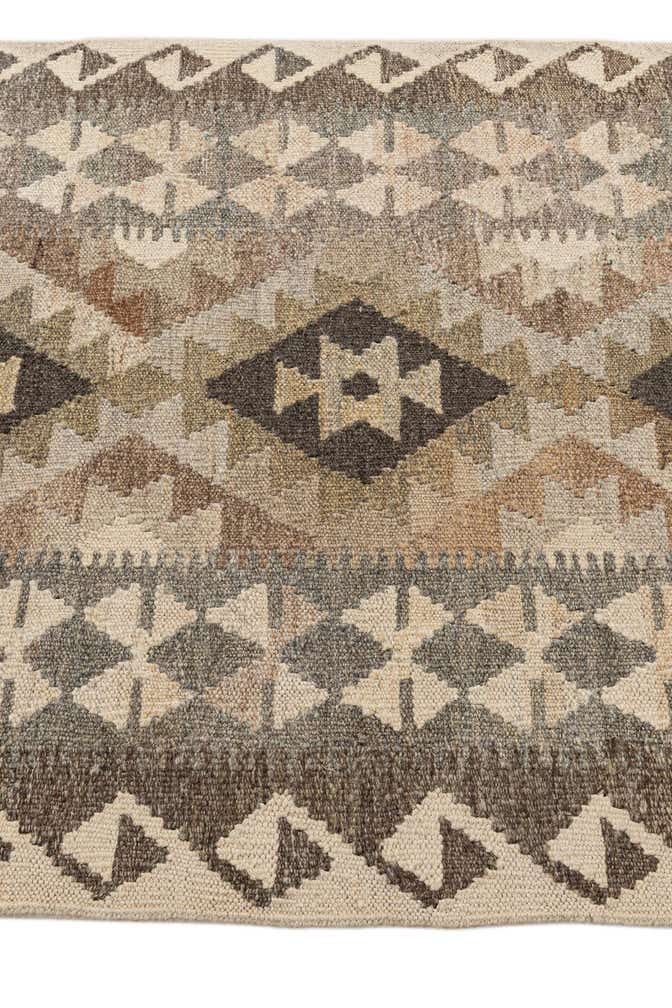 2' 8 x 9' 6 Hand Woven Kilim Maymana Wool Runner Rug