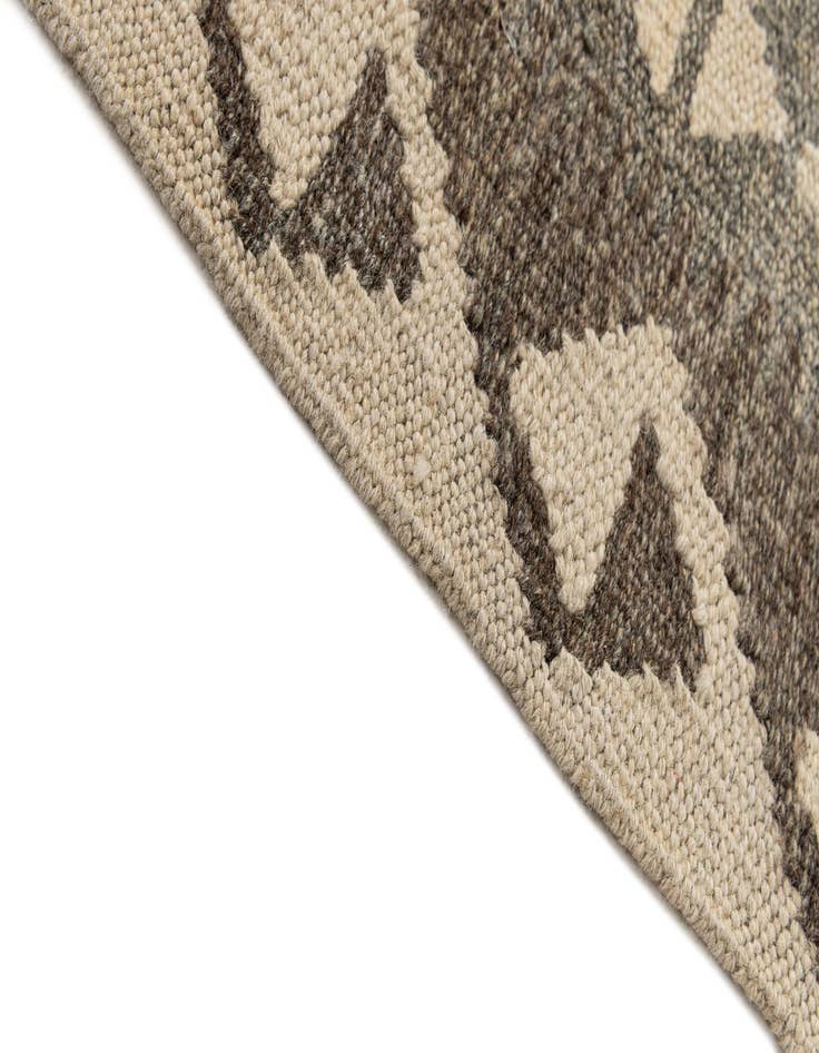 Detail image of 2' 8 x 9' 6 Hand Woven Kilim Maymana Wool Runner Rug