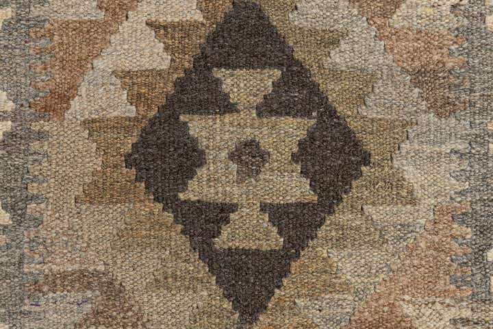 2' 8 x 9' 6 Hand Woven Kilim Maymana Wool Runner Rug