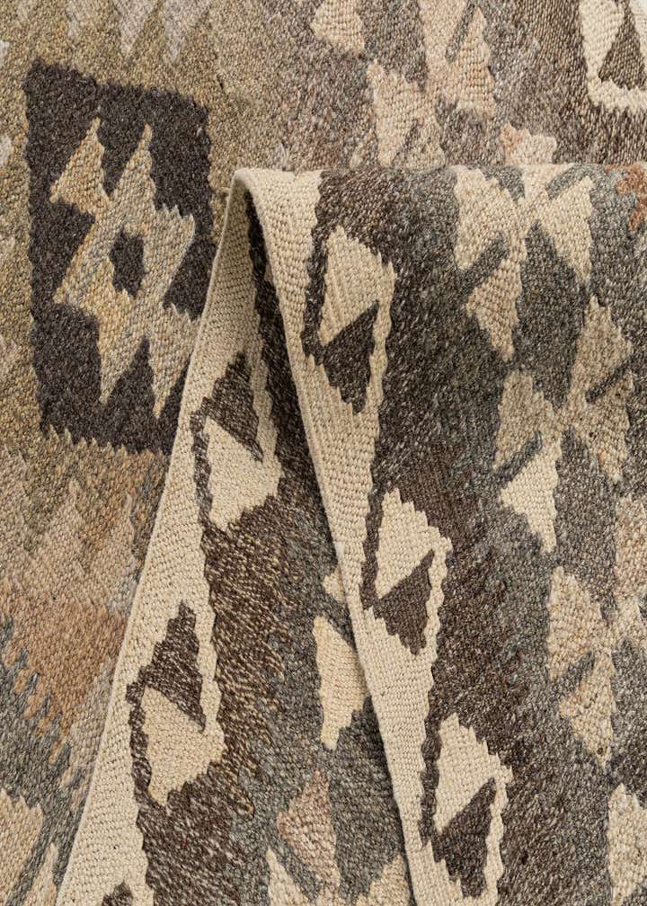 2' 8 x 9' 6 Hand Woven Kilim Maymana Wool Runner Rug