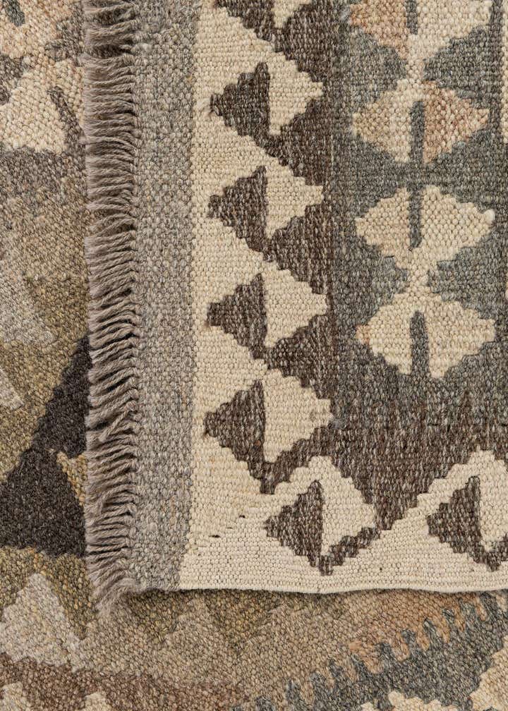2' 8 x 9' 6 Hand Woven Kilim Maymana Wool Runner Rug