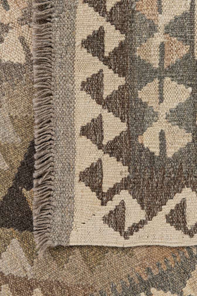 2' 8 x 9' 6 Hand Woven Kilim Maymana Wool Runner Rug