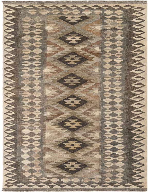 2' 8 x 9' 6 Hand Woven Kilim Maymana Wool Runner Rug