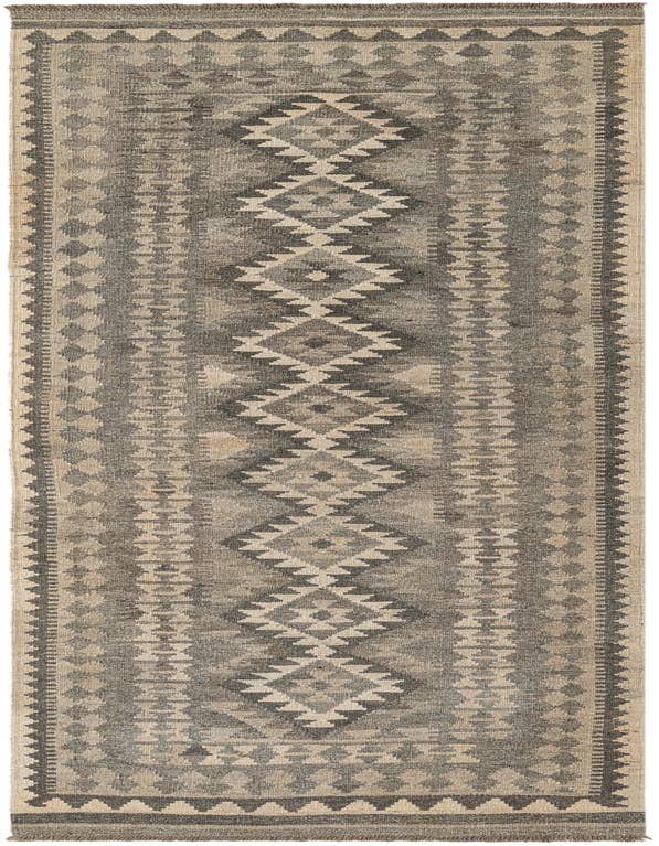 Detail image of 2' 9 x 9' 5 Hand Woven Kilim Maymana Wool Runner Rug
