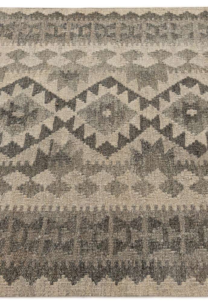 2' 9 x 9' 6 Hand Woven Kilim Maymana Wool Runner Rug