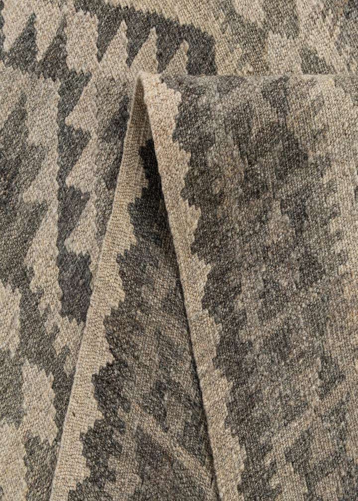 2' 9 x 9' 6 Hand Woven Kilim Maymana Wool Runner Rug