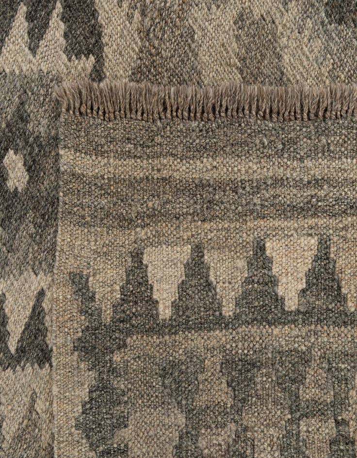 Detail image of 2' 9 x 9' 6  Hand Woven Kilim Maymana Wool Runner Rug