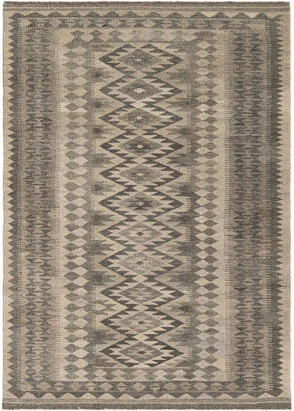 2' 9 x 9' 6 Hand Woven Kilim Maymana Wool Runner Rug