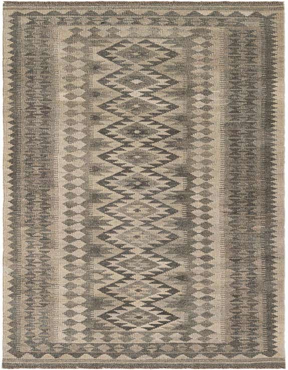 2' 9 x 9' 6 Hand Woven Kilim Maymana Wool Runner Rug