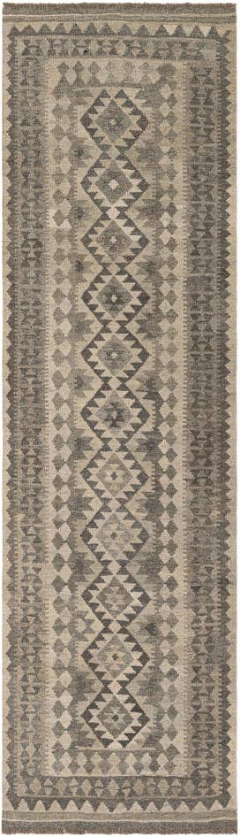 Detail image of 2' 9 x 9' 6 Hand Woven Kilim Maymana Wool Runner Rug