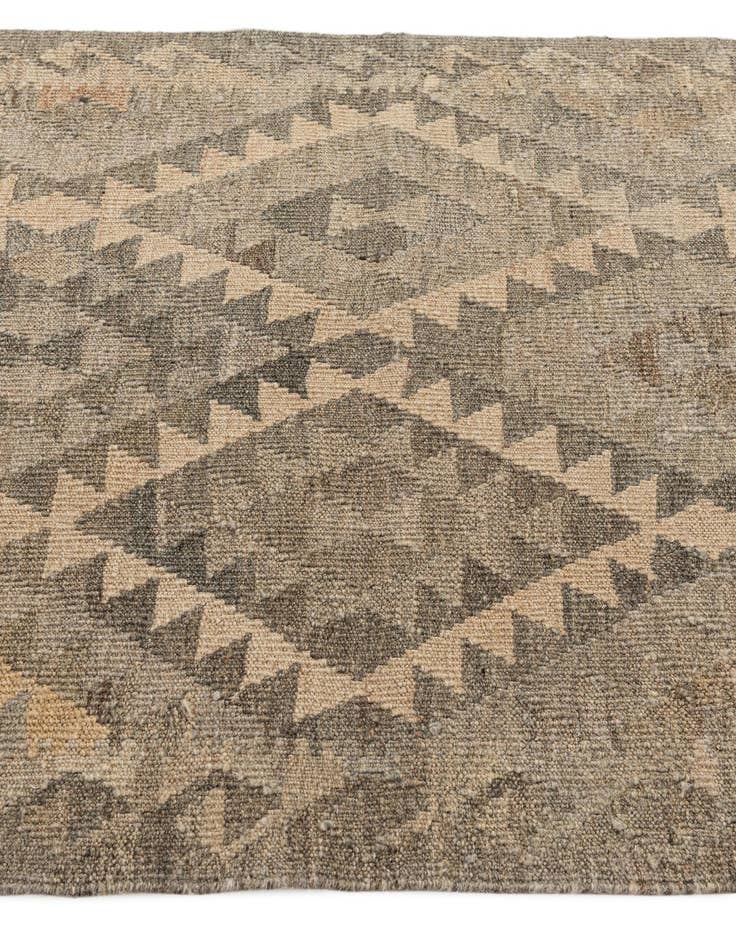 Detail image of 2' 11 x 9' 10  Hand Woven Kilim Maymana Wool Runner Rug