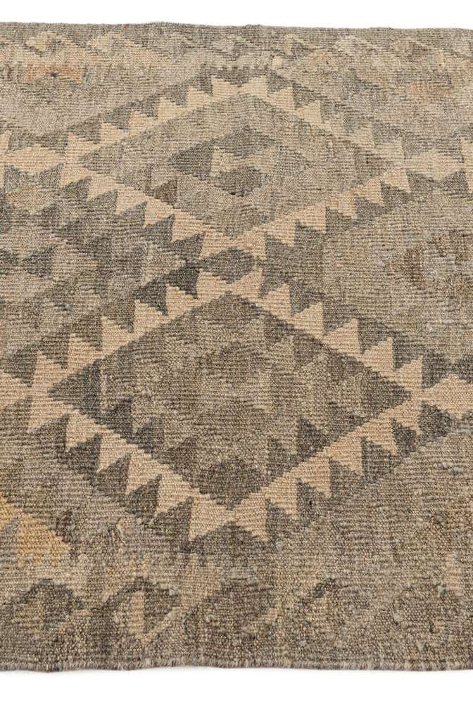 2' 11 x 9' 10 Hand Woven Kilim Maymana Wool Runner Rug