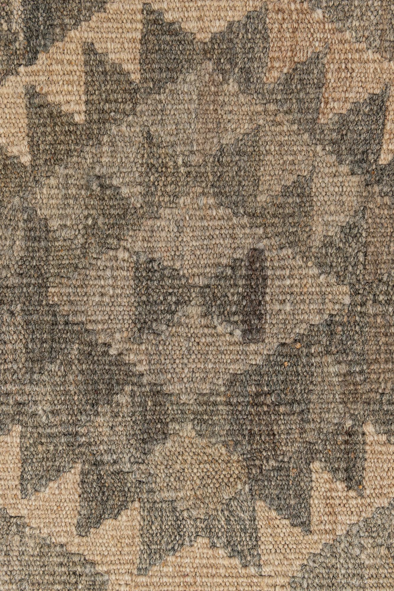 2' 11 x 9' 10 Hand Woven Kilim Maymana Wool Runner Rug