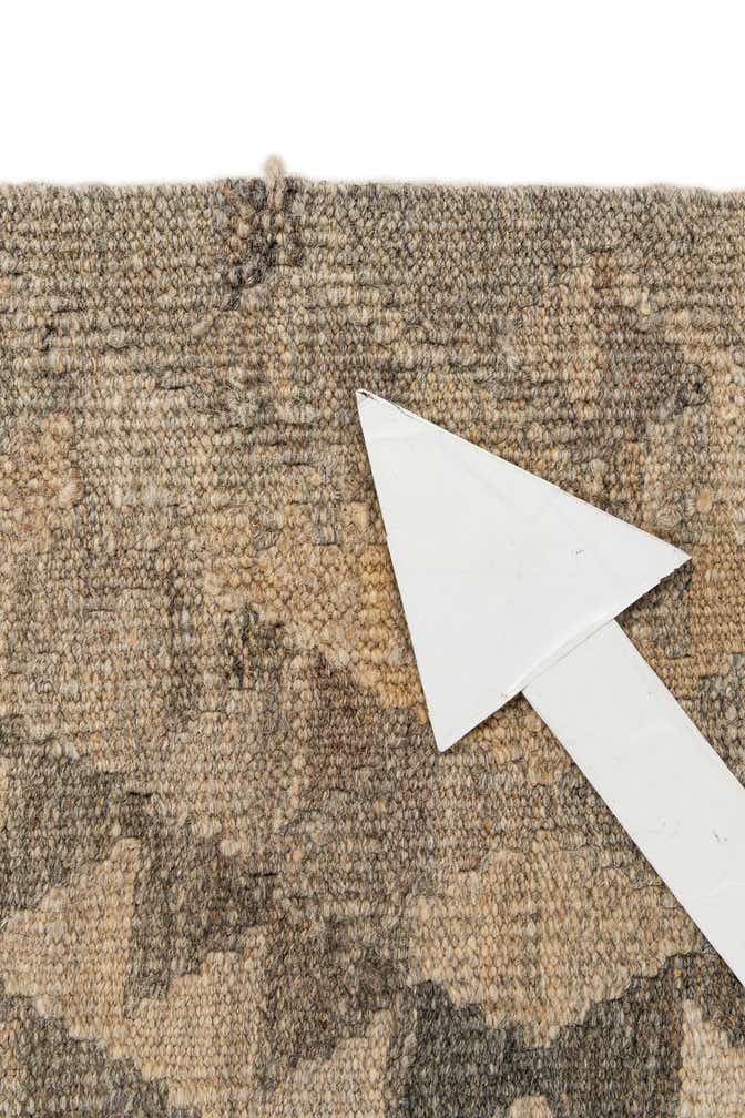 2' 11 x 9' 10 Hand Woven Kilim Maymana Wool Runner Rug