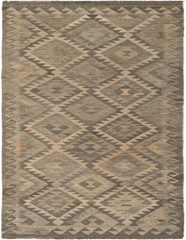Detail image of 2' 11 x 9' 10 Hand Woven Kilim Maymana Wool Runner Rug
