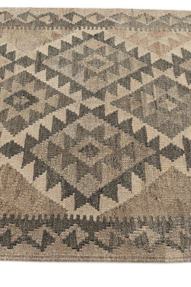 2' 8 x 9' 10 Hand Woven Kilim Maymana Wool Runner Rug