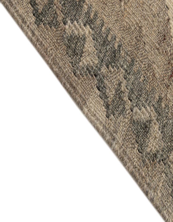 Detail image of 2' 8 x 9' 10  Hand Woven Kilim Maymana Wool Runner Rug