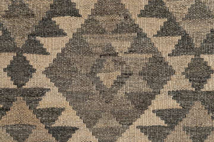 2' 8 x 9' 10 Hand Woven Kilim Maymana Wool Runner Rug