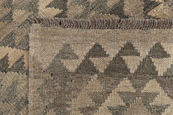 2' 8 x 9' 10 Hand Woven Kilim Maymana Wool Runner Rug