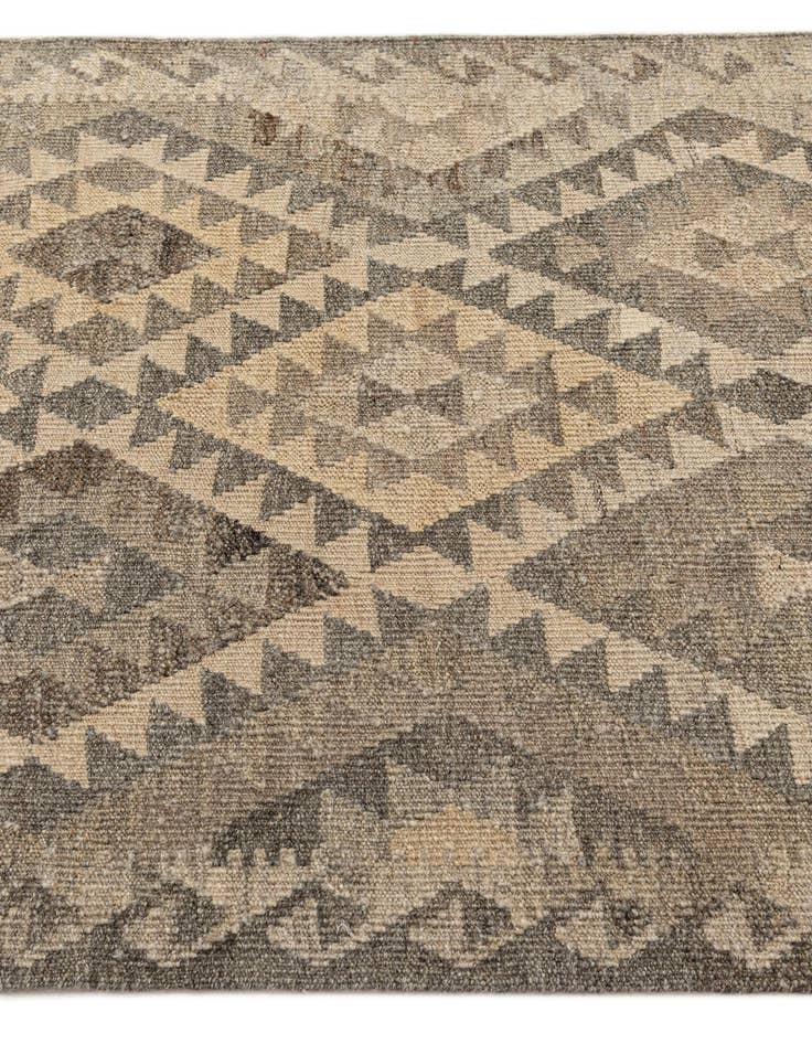 Detail image of 3' 1 x 9' 4  Hand Woven Kilim Maymana Wool Runner Rug