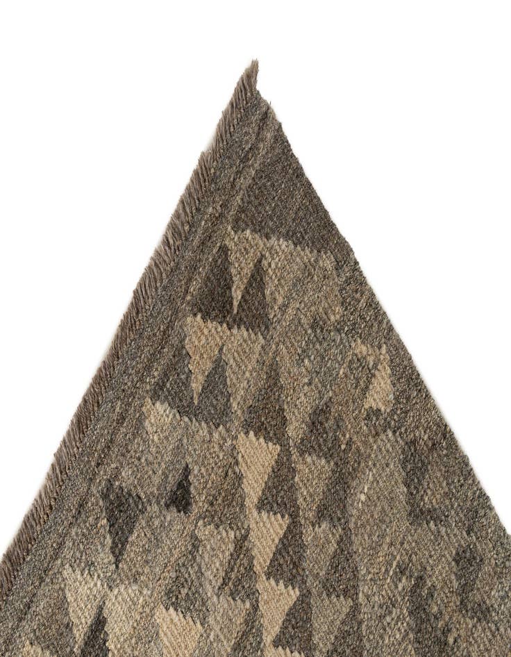 Detail image of 3' 1 x 9' 4  Hand Woven Kilim Maymana Wool Runner Rug