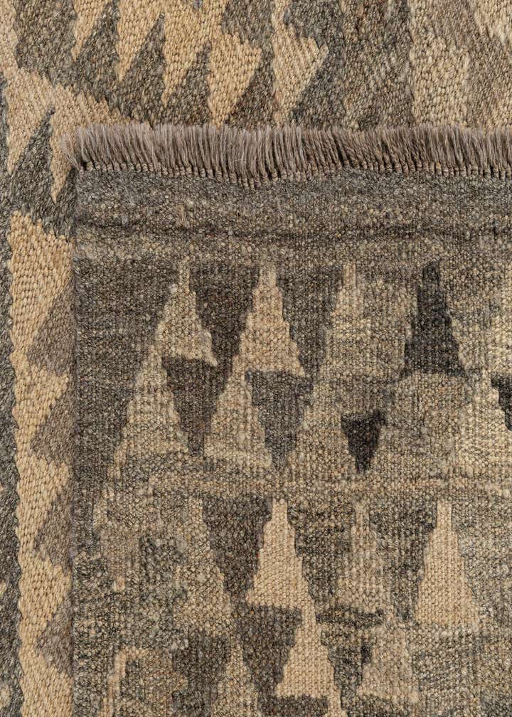 3' 1 x 9' 4 Hand Woven Kilim Maymana Wool Runner Rug