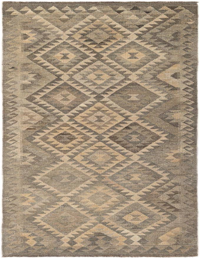 Detail image of 3' 1 x 9' 4 Hand Woven Kilim Maymana Wool Runner Rug