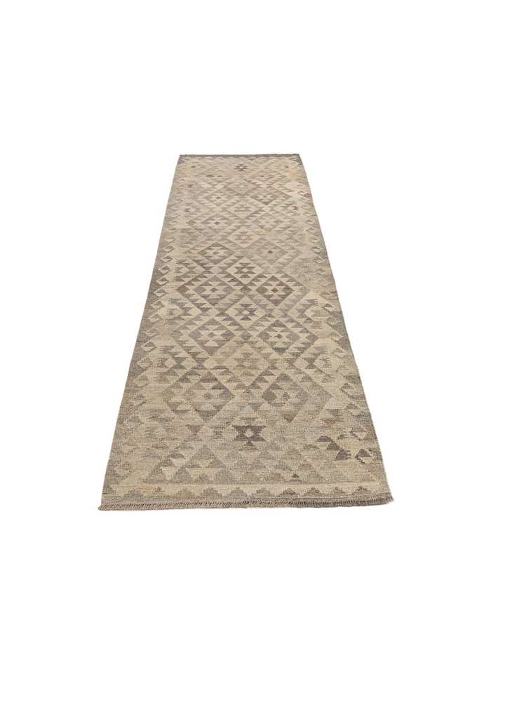 2' 9 x 9' 11 Hand Woven Kilim Maymana Wool Runner Rug