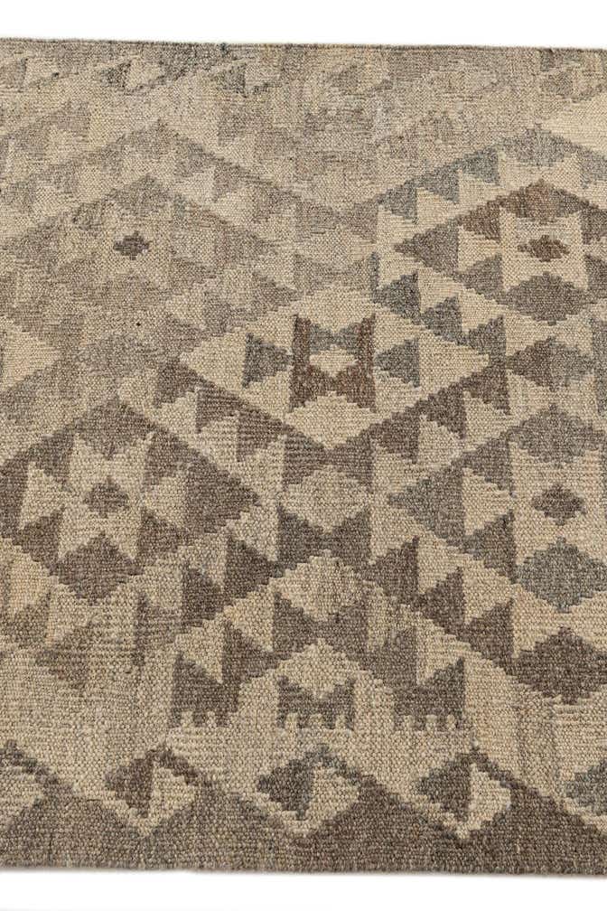 2' 9 x 9' 11 Hand Woven Kilim Maymana Wool Runner Rug