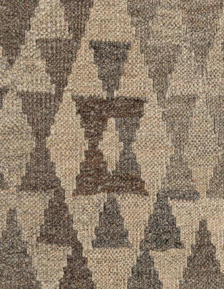 Detail image of 2' 9 x 9' 11  Hand Woven Kilim Maymana Wool Runner Rug