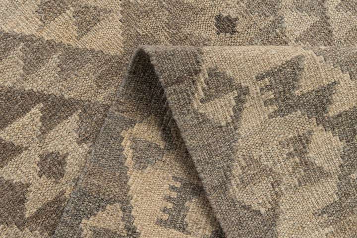 2' 9 x 9' 11 Hand Woven Kilim Maymana Wool Runner Rug