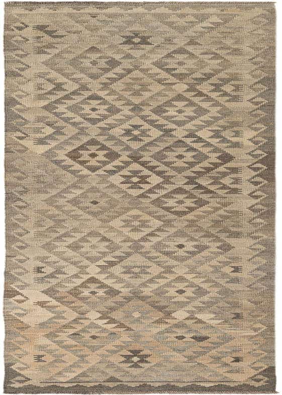 2' 9 x 9' 11 Hand Woven Kilim Maymana Wool Runner Rug