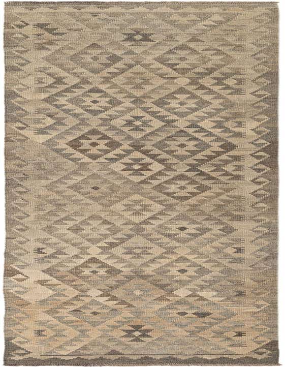 2' 9 x 9' 11 Hand Woven Kilim Maymana Wool Runner Rug