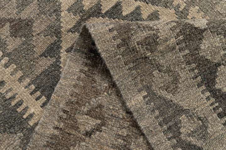 3' x 9' 9 Hand Woven Kilim Maymana Wool Runner Rug