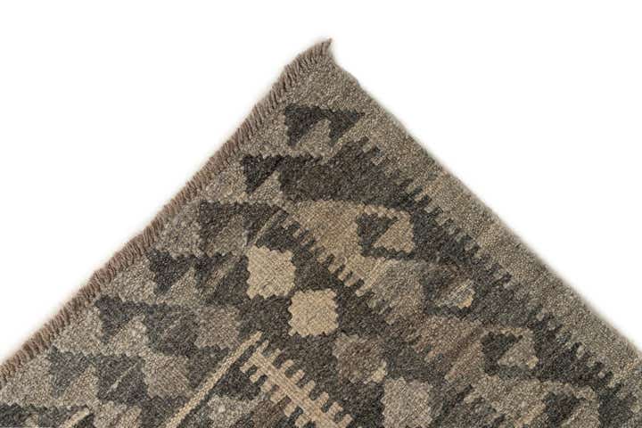 3' x 9' 9 Hand Woven Kilim Maymana Wool Runner Rug
