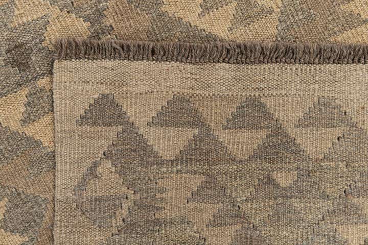 2' 9 x 9' 9 Hand Woven Kilim Maymana Wool Runner Rug
