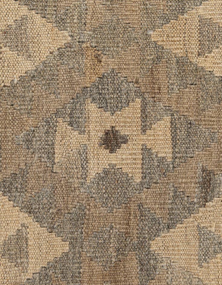 Detail image of 2' 9 x 9' 9  Hand Woven Kilim Maymana Wool Runner Rug